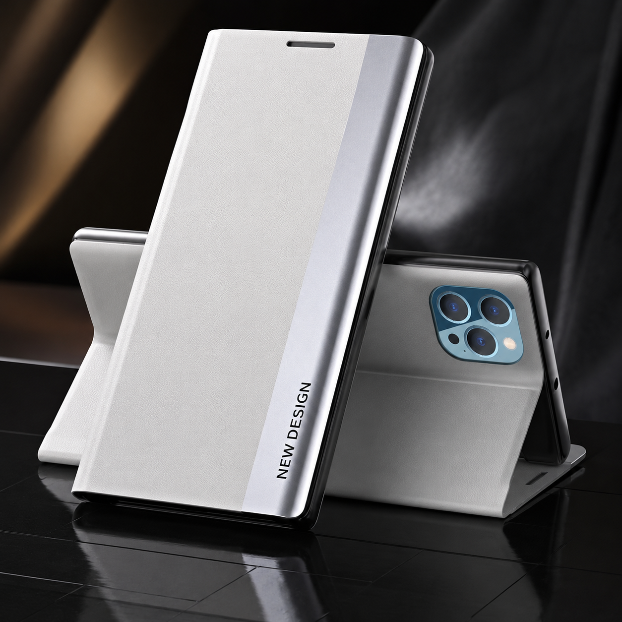 Premium iPhone Case Flip Wallet MagSafe Compatible Magnetic Protective Cover Card Holder Stand Function Screen Protection Shockproof Slim Design