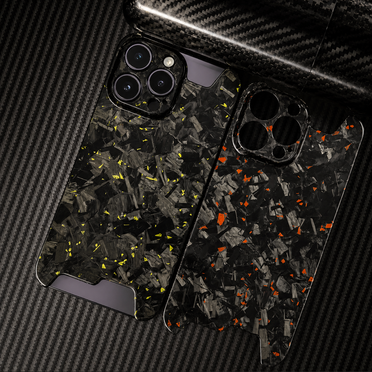 Premium iPhone Case Forged Carbon Fiber Cover with Ultra Thin Design, Lightweight Protection, Secure Grip, Camera Lens Protection and Scratch Resistant Build