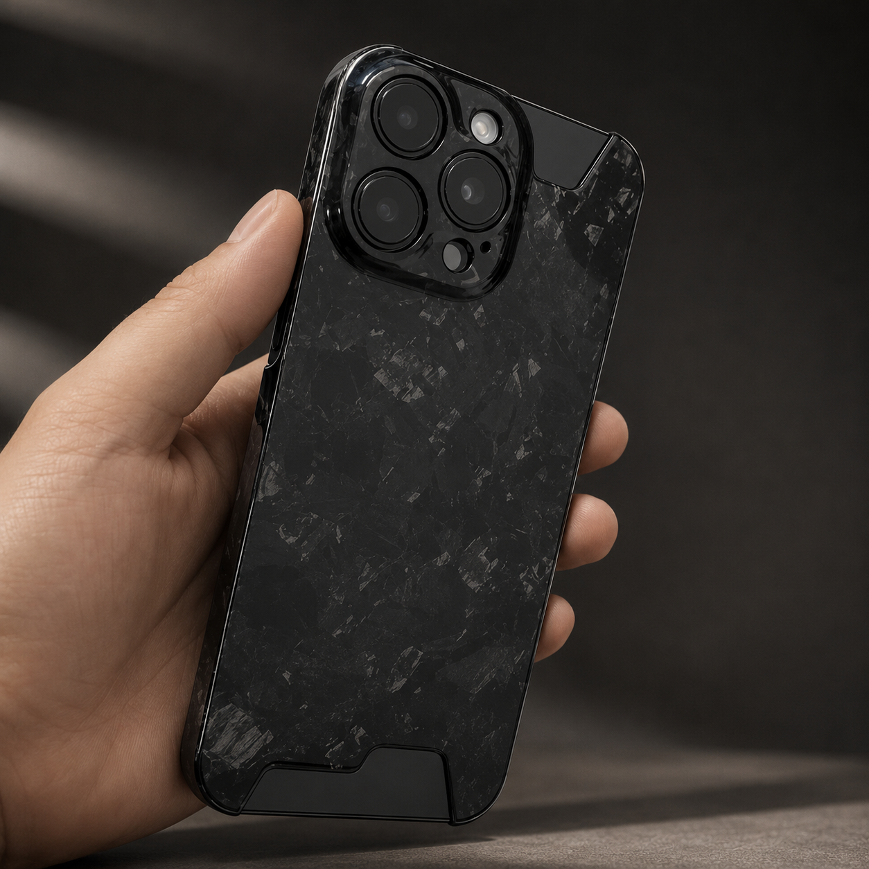 Premium iPhone Case Forged Carbon Fiber Cover with Ultra Thin Design, Lightweight Protection, Secure Grip, Camera Lens Protection and Scratch Resistant Build