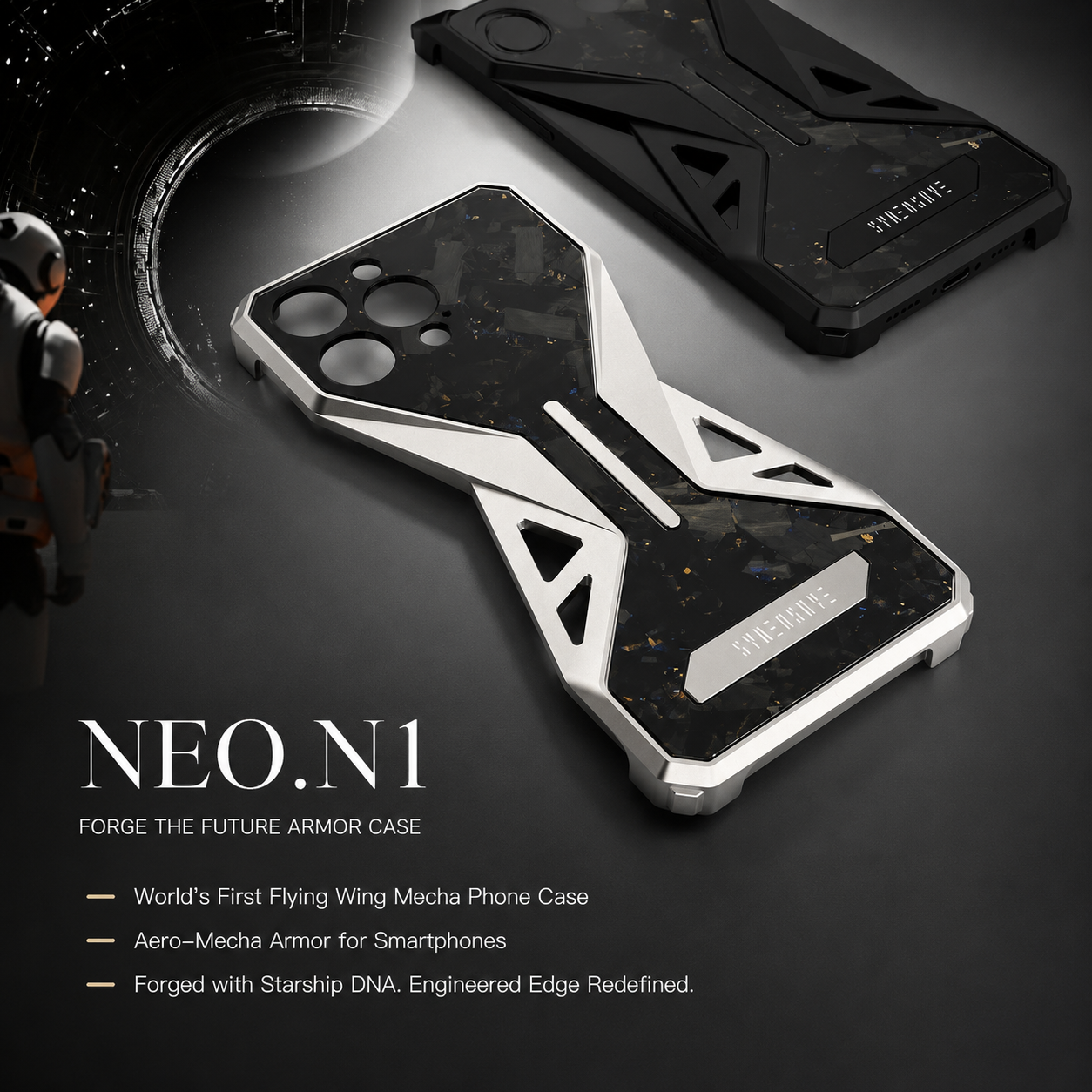 Premium iPhone Case Forged Carbon Fiber Metal Frame Shockproof Cover Camera Lens Protection Anti Scratch Non Slip Grip Slim Protective Design