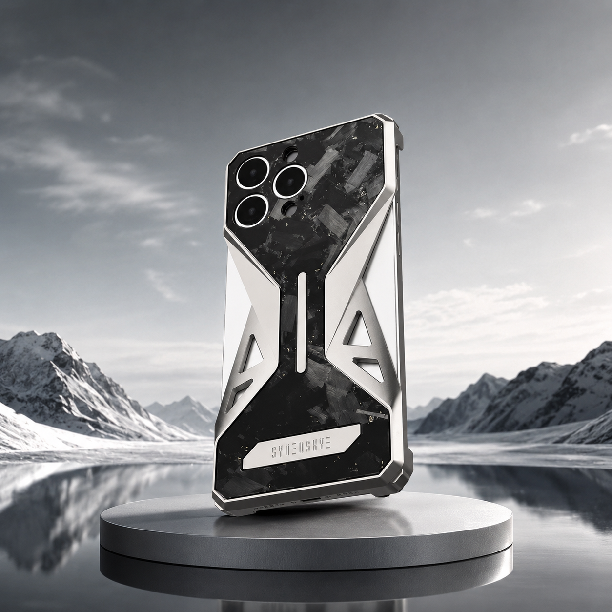 Premium iPhone Case Forged Carbon Fiber Metal Frame Shockproof Cover Camera Lens Protection Anti Scratch Non Slip Grip Slim Protective Design