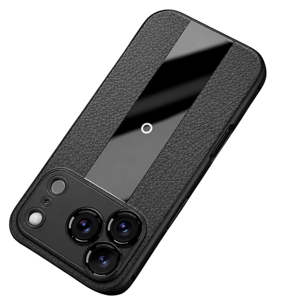 Premium iPhone Case Frosted PU Leather Finish with Soft Silicone Build, MagSafe Compatible, Non Slip Grip, Shock Resistant Anti Scratch Design