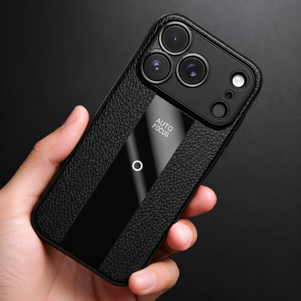 Premium iPhone Case Frosted PU Leather Finish with Soft Silicone Build, MagSafe Compatible, Non Slip Grip, Shock Resistant Anti Scratch Design