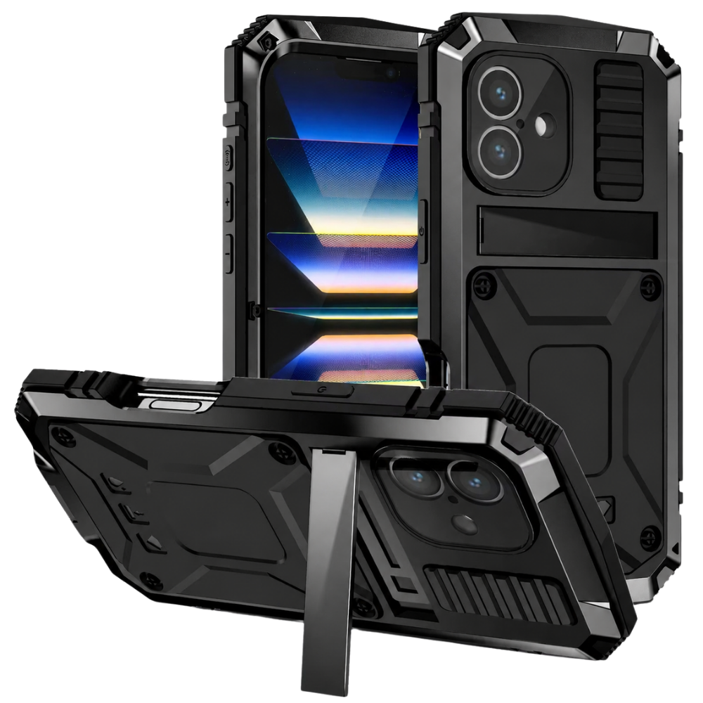 Premium iPhone Case Full Body Armor Design with Built In Screen Guard, Camera Lens Protection, Heavy Duty Shockproof Rugged Construction and Secure Grip