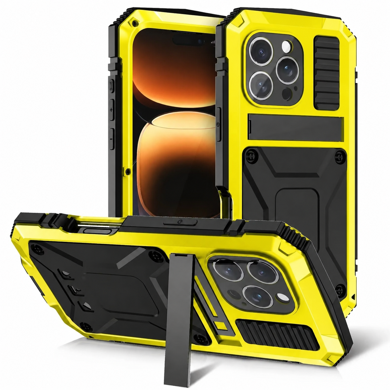Premium iPhone Case Full Body Armor Design with Built In Screen Guard, Camera Lens Protection, Heavy Duty Shockproof Rugged Construction and Secure Grip