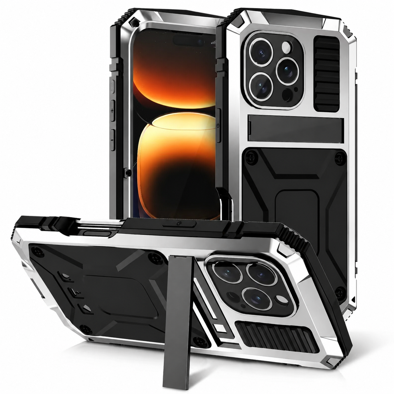 Premium iPhone Case Full Body Armor Design with Built In Screen Guard, Camera Lens Protection, Heavy Duty Shockproof Rugged Construction and Secure Grip