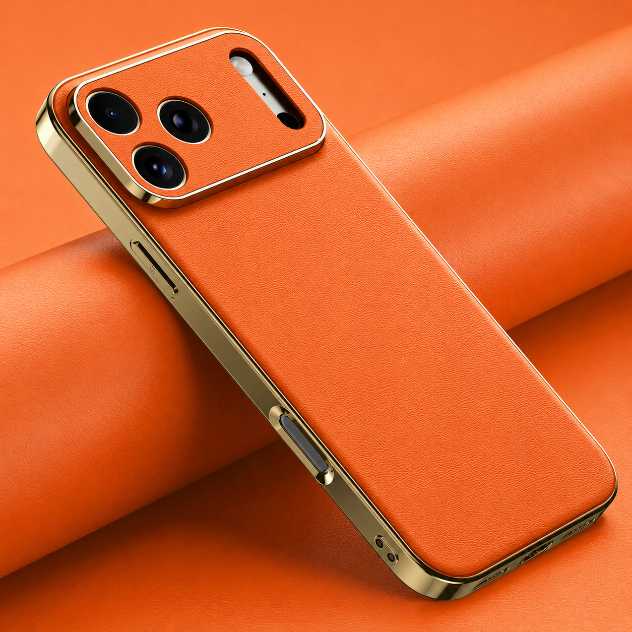 Premium iPhone Case Genuine Cowhide Leather Protective Cover Camera Lens Protection Shockproof Anti Slip Matte Finish Slim Design