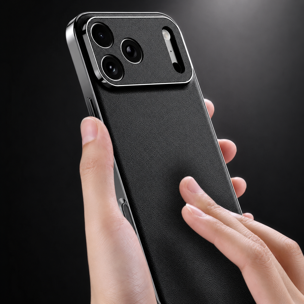 Premium iPhone Case Genuine Cowhide Leather Protective Cover Camera Lens Protection Shockproof Anti Slip Matte Finish Slim Design