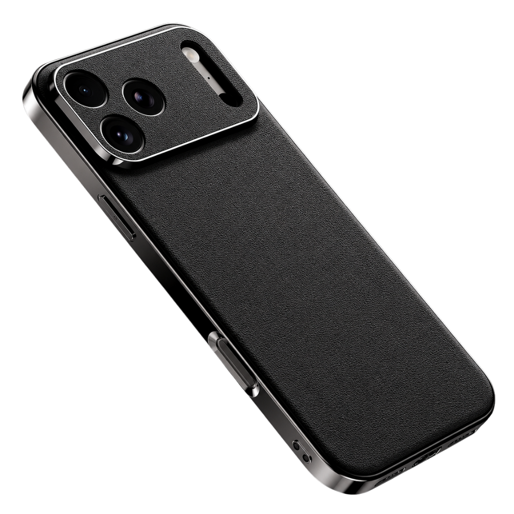 Premium iPhone Case Genuine Cowhide Leather Protective Cover Camera Lens Protection Shockproof Anti Slip Matte Finish Slim Design