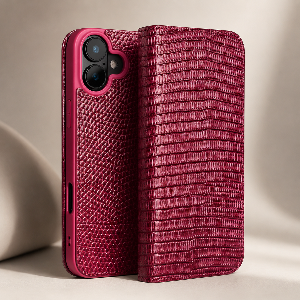 Premium iPhone Case Genuine Leather Flip Cover Card Holder Protective Case Camera Lens Protection Shockproof Ultra Slim Anti Fingerprint Everyday Design