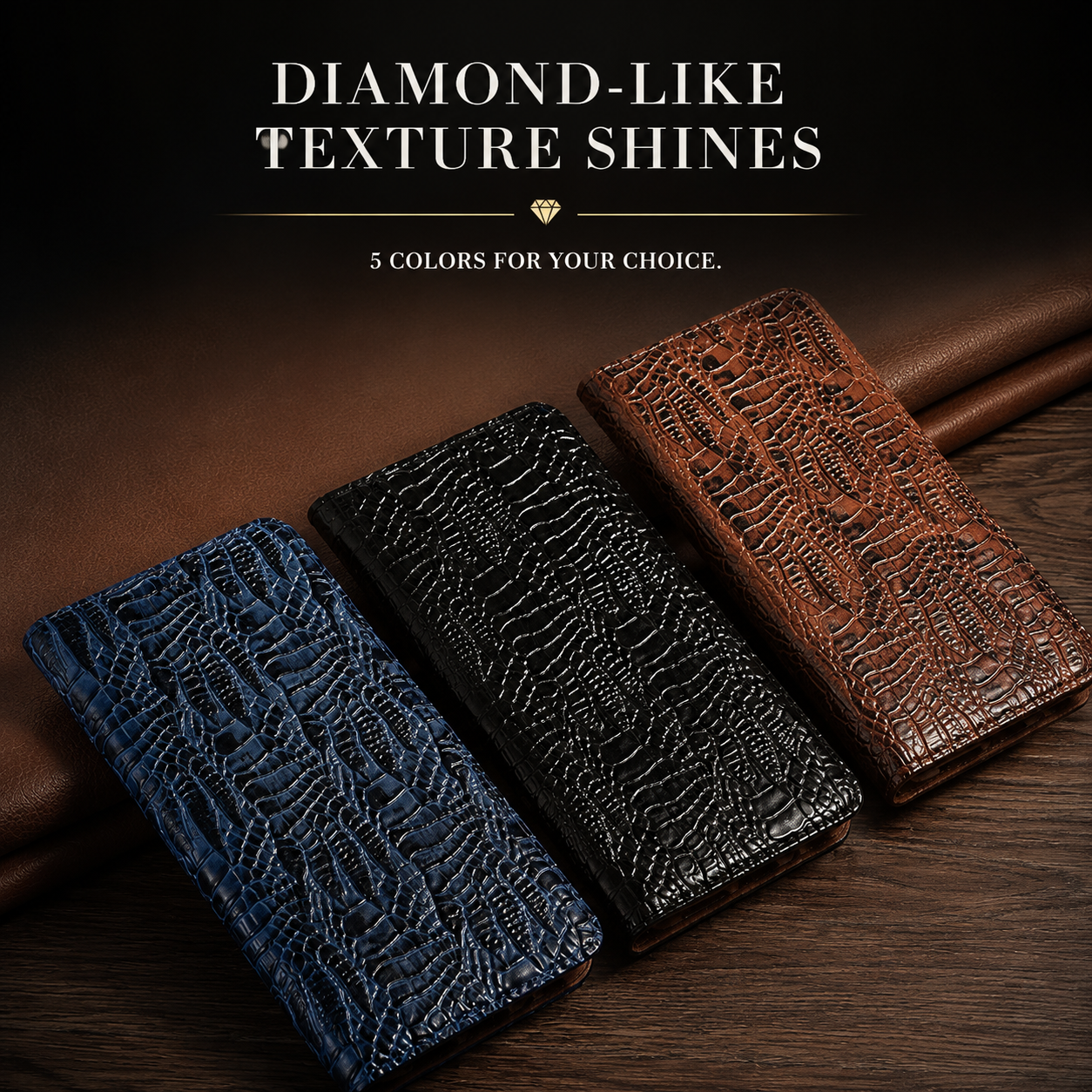 Premium iPhone Case Genuine Leather Flip Cover Card Holder Shockproof Non Slip Grip Full Protection Durable Protective Case Luxury Design Magnetic Closure