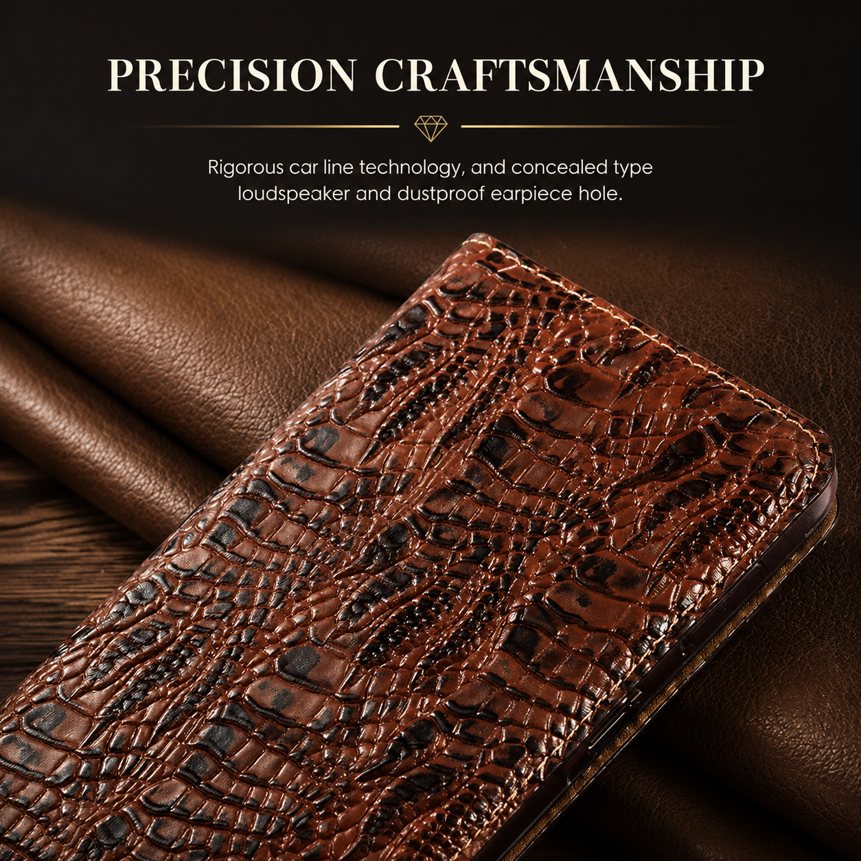 Premium iPhone Case Genuine Leather Flip Cover Card Holder Shockproof Non Slip Grip Full Protection Durable Protective Case Luxury Design Magnetic Closure