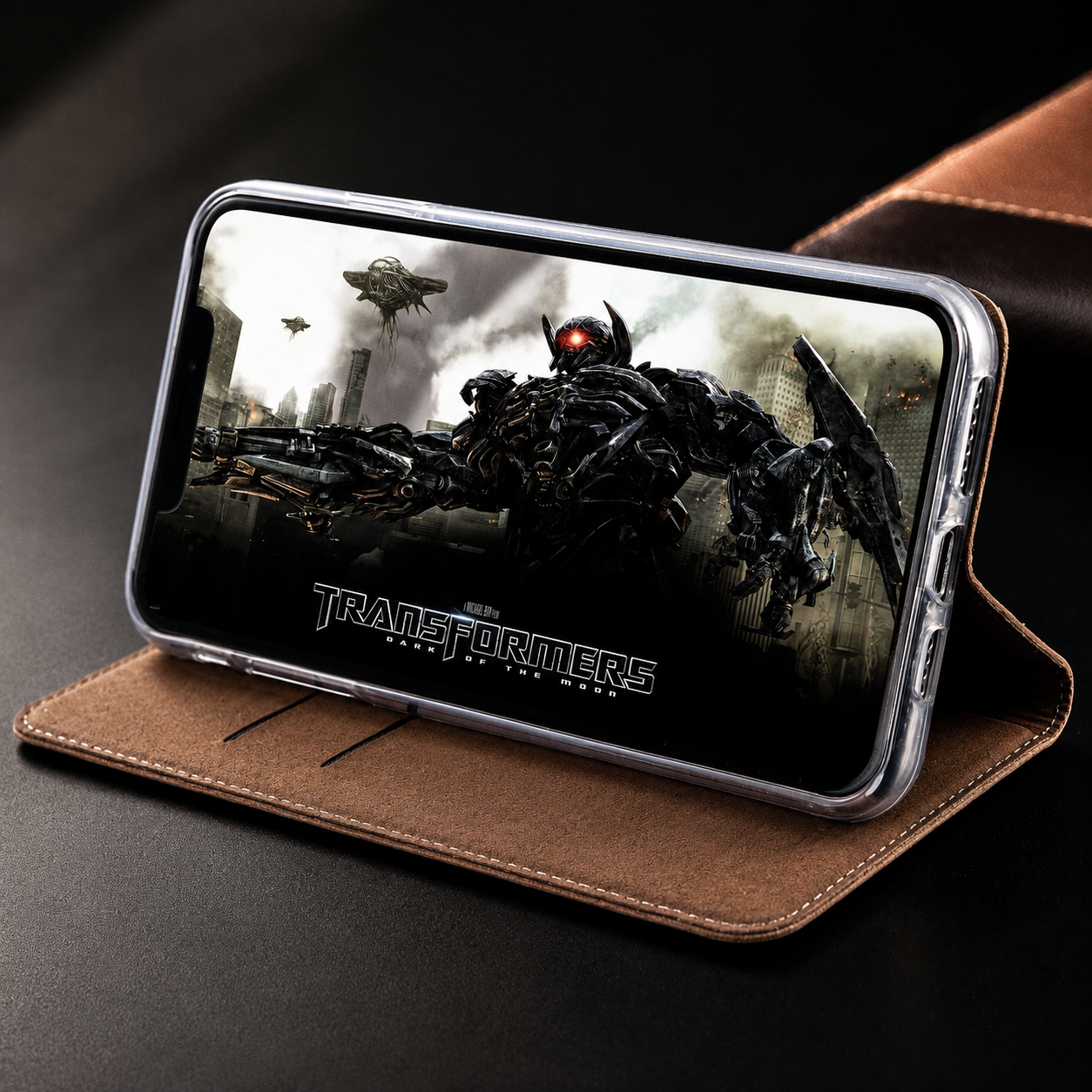 Premium iPhone Case Genuine Leather Flip Wallet Cover Card Slots Camera Lens Protection Magnetic Closure Shockproof Full Protection Slim Design