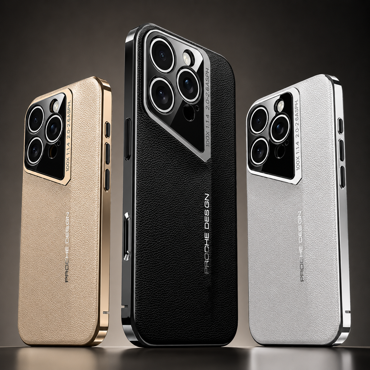 Premium iPhone Case Genuine Leather Protective Cover Camera Lens Protection Shockproof Anti Slip Grip Hard Back Slim Design