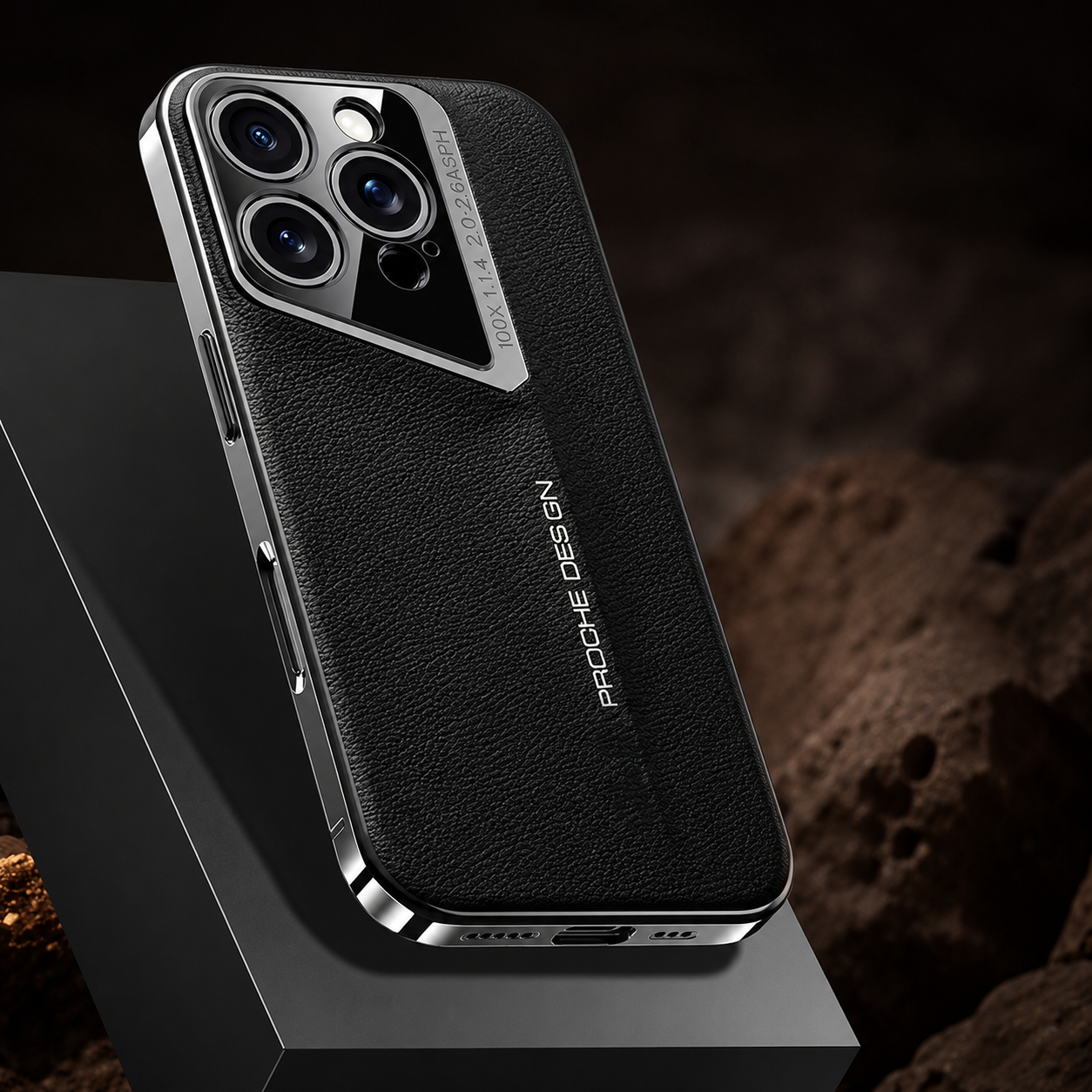 Premium iPhone Case Genuine Leather Protective Cover Camera Lens Protection Shockproof Anti Slip Grip Hard Back Slim Design
