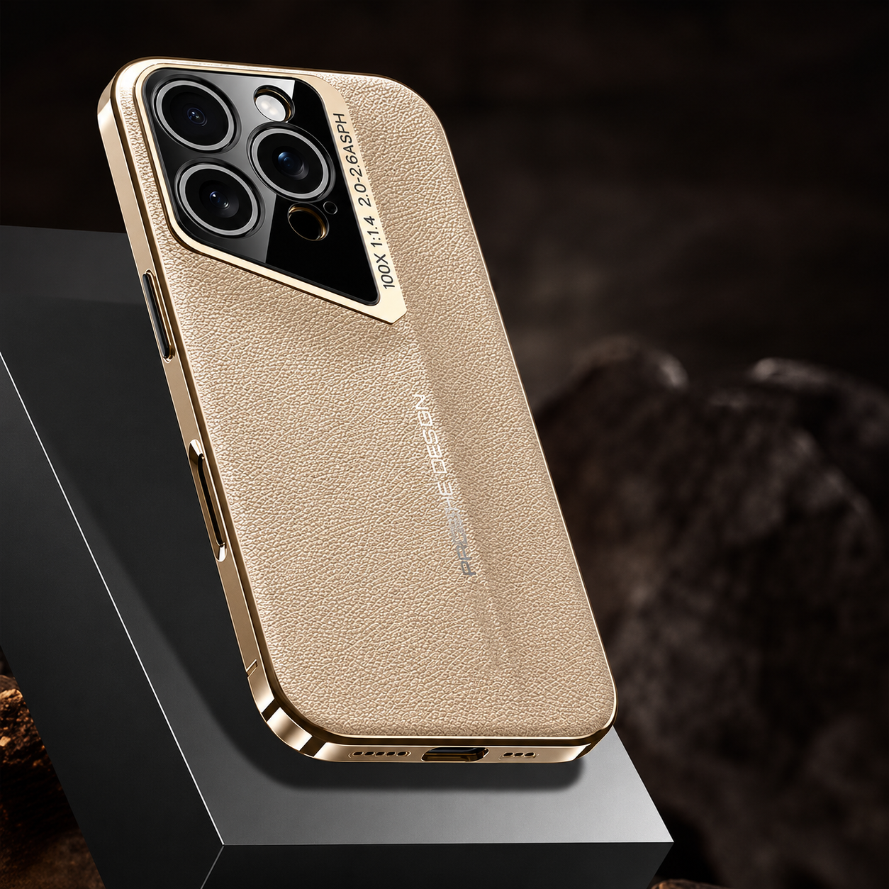 Premium iPhone Case Genuine Leather Protective Cover Camera Lens Protection Shockproof Anti Slip Grip Hard Back Slim Design