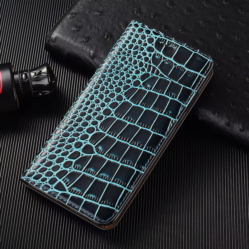 Premium iPhone Case Genuine Leather Wallet Cover Camera Lens Protection Magnetic Flip Kickstand Full Coverage Anti Scratch Non Slip Design