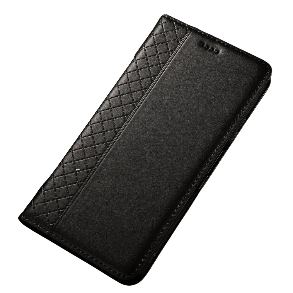 Premium iPhone Case Genuine Nappa Leather Wallet Flip Cover Card Holder Magnetic Closure Shockproof Stand Function Full Body Business Design