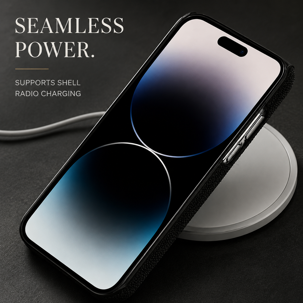 Premium iPhone Case Genuine Stingray Leather Cover Shockproof Anti Fingerprint Non Slip Grip Lightweight Durable Protective Case Luxury Design