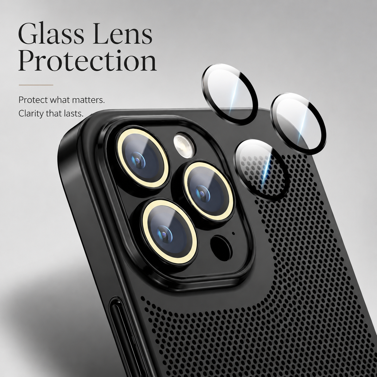 Premium iPhone Case Heat Dissipation Cooling Cover Anti Fingerprint Anti Scratch PC Shell Non Slip Lightweight Protective Design with Ventilated Airflow Structure