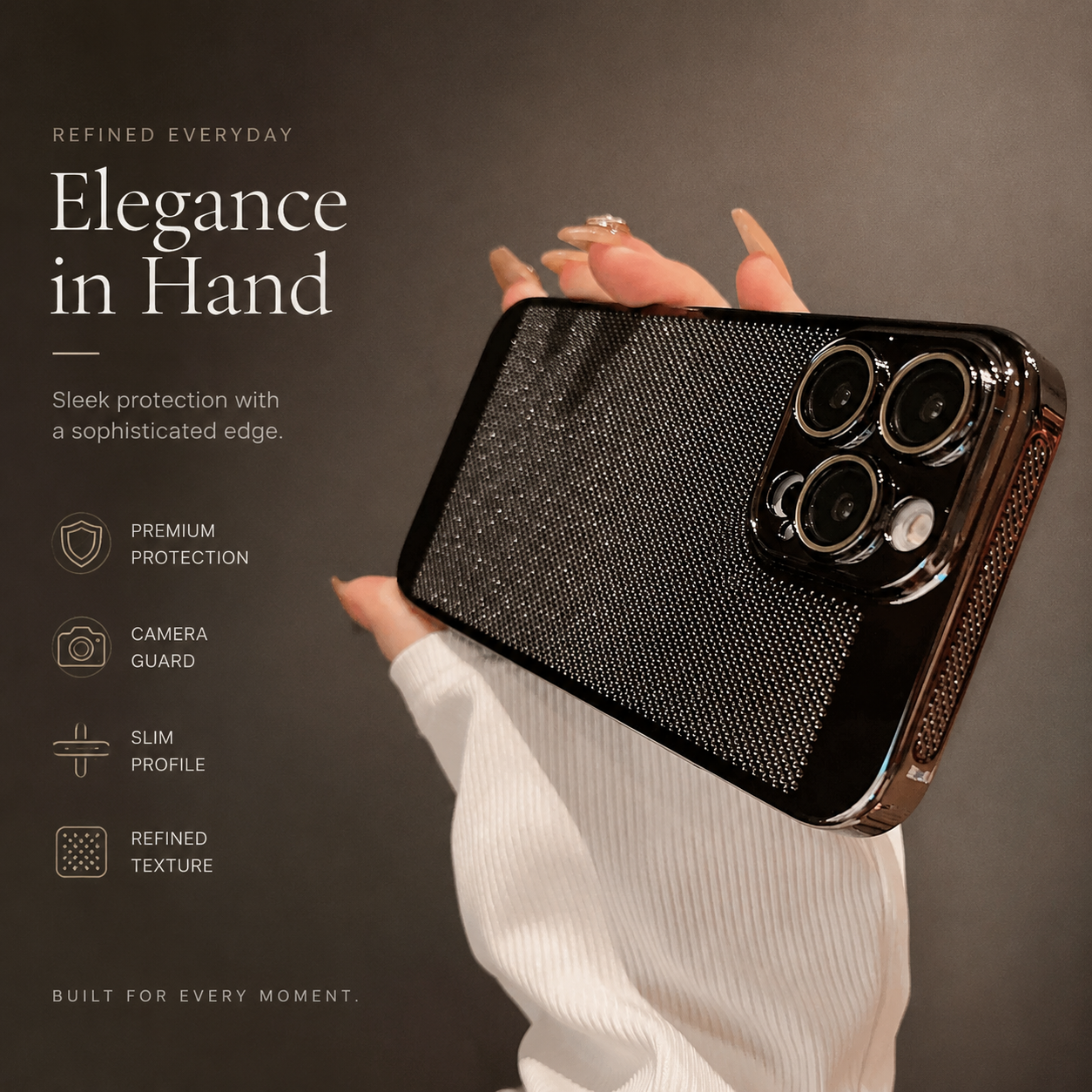 Premium iPhone Case Heat Dissipation Cooling Cover Anti Fingerprint Anti Scratch PC Shell Non Slip Lightweight Protective Design with Ventilated Airflow Structure