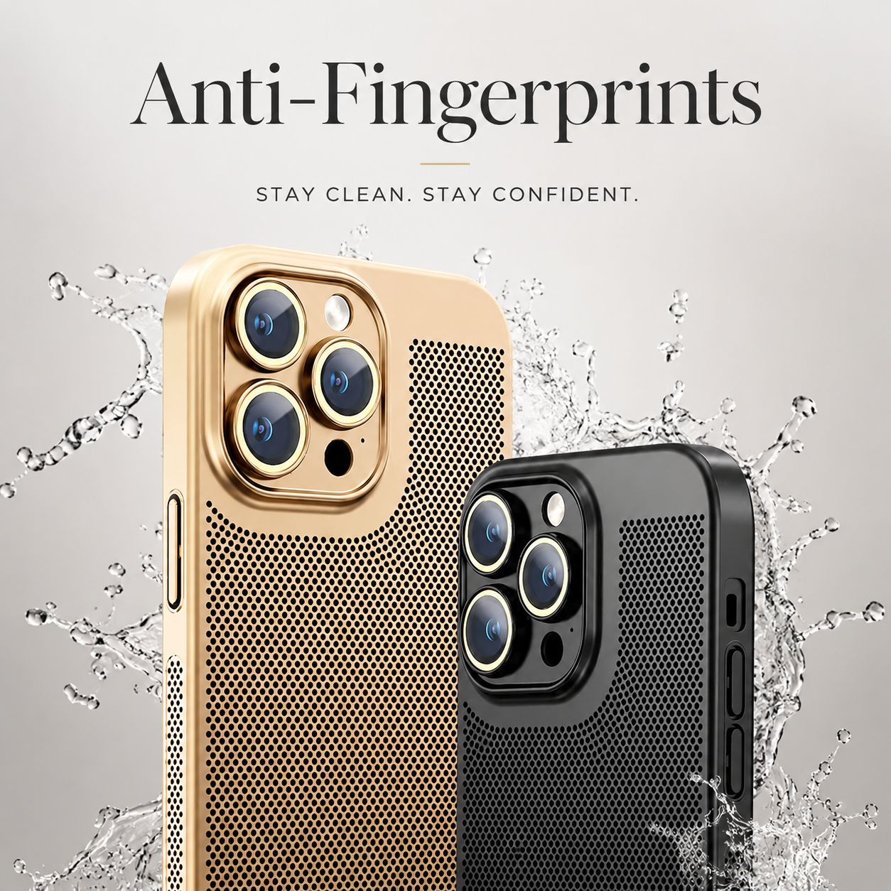 Premium iPhone Case Heat Dissipation Cooling Cover Anti Fingerprint Anti Scratch PC Shell Non Slip Lightweight Protective Design with Ventilated Airflow Structure