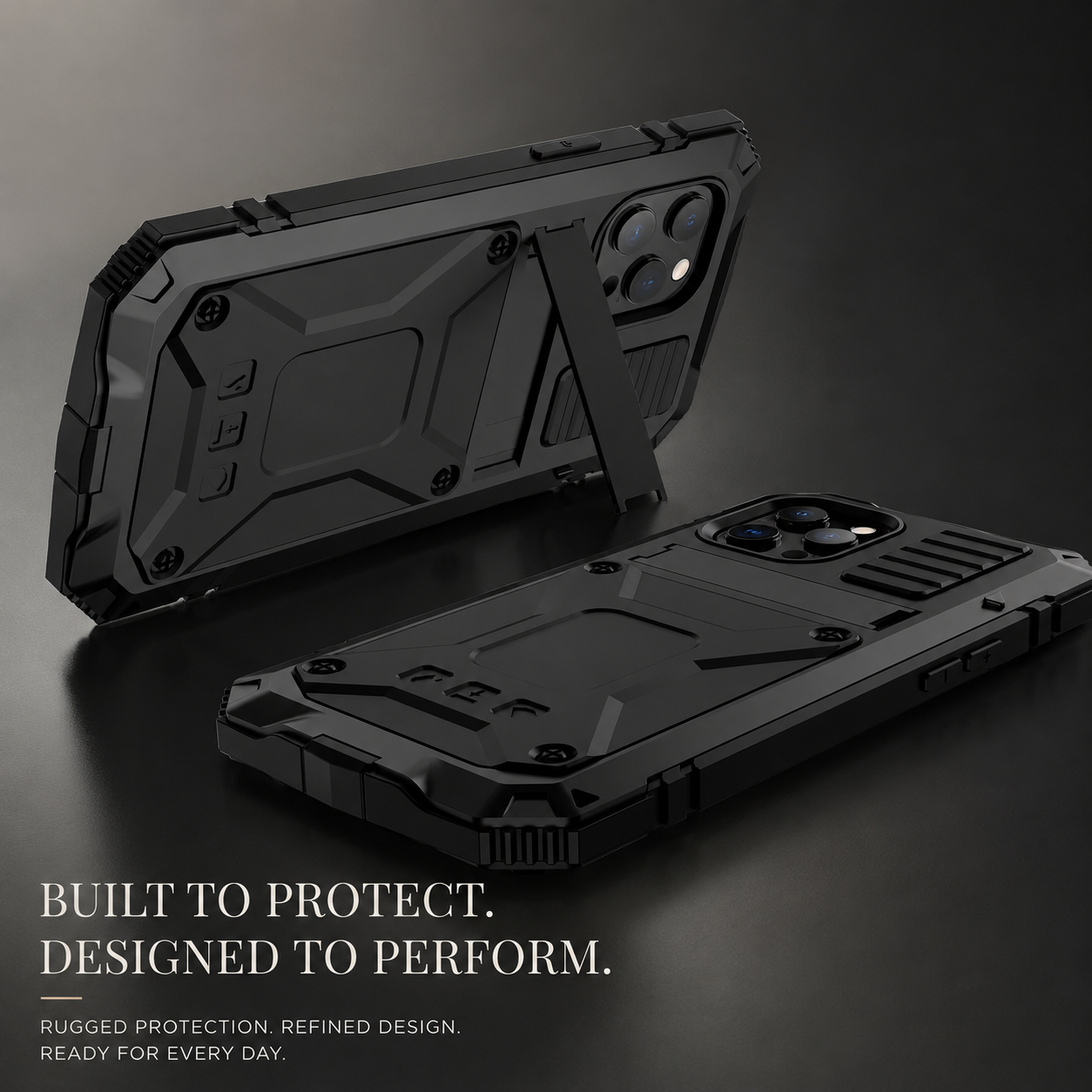 Premium iPhone Case Heavy-Duty Aluminum Armor Cover MagSafe Compatible Shockproof Bumper Screen Guard Dustproof Anti-Fingerprint Secure Grip