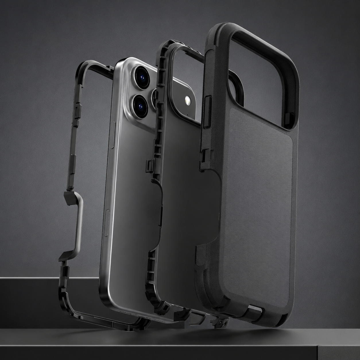 Premium iPhone Case Heavy Duty Armor Design with Camera Lens Protection, Shockproof PC TPU Construction, Belt Clip, Anti Fingerprint Non Slip Grip