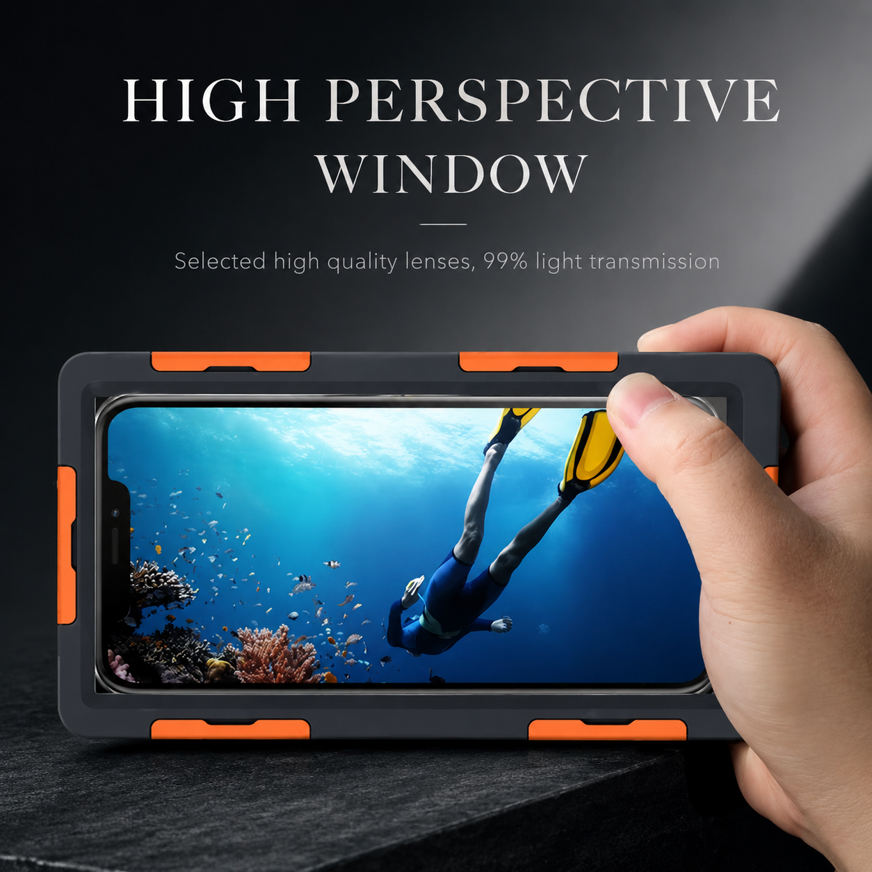Premium iPhone Case IP68 Waterproof Diving Pouch with Camera Lens Protection, Shockproof PC TPU Construction, Underwater Photography Design