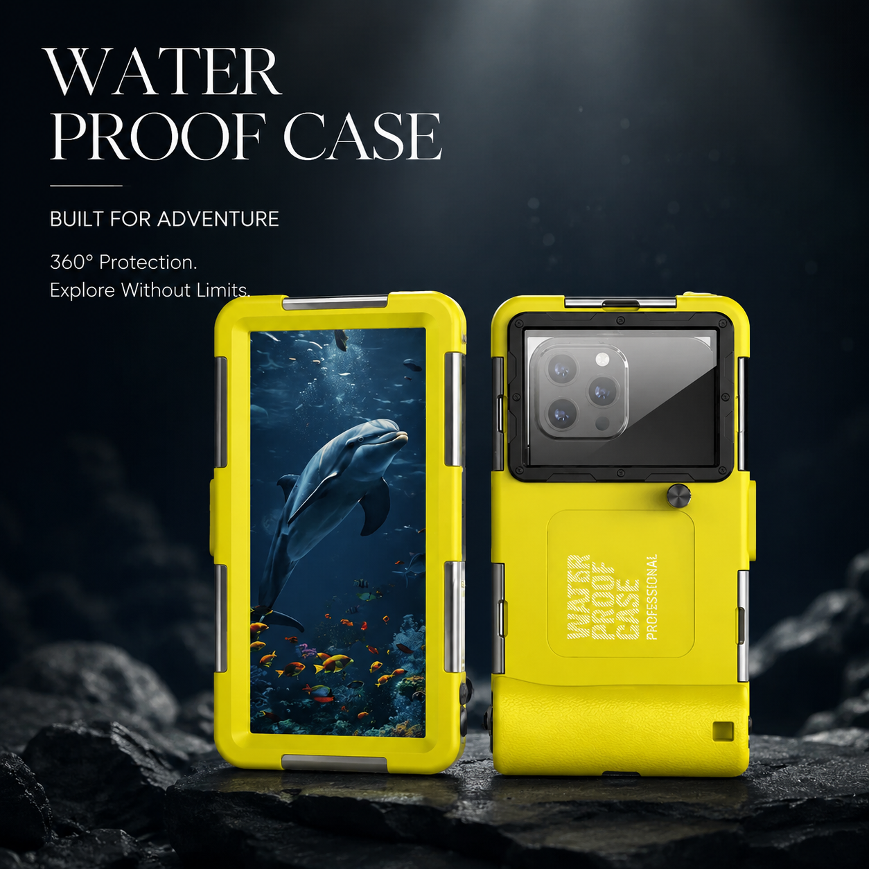 Premium iPhone Case IP68 Waterproof Protective Cover Full Body Shockproof Anti Scratch Sealed Enclosure Secure Lanyard Outdoor Durable Design
