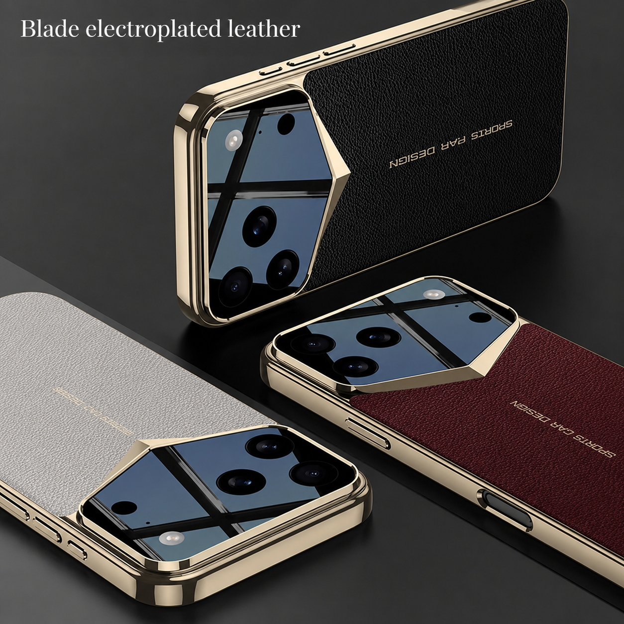Premium iPhone Case Leather Cover Camera Lens Protection Shockproof Anti Fingerprint Non Slip Grip Ultra Thin Full Coverage Design Durable Protective Case Luxury Finish