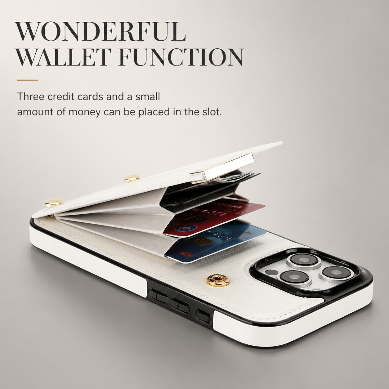 Premium iPhone Case Leather Wallet Flip Cover Card Holder Secure Pocket Camera Lens Protection Magnetic Closure Shockproof Slim Design