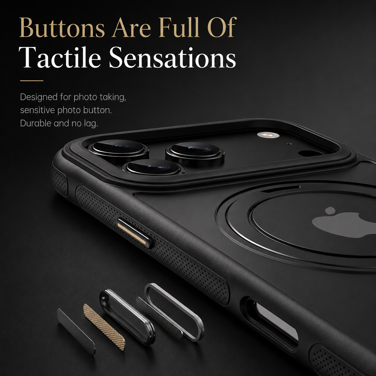 Premium iPhone Case MagSafe Compatible, 360 Degree Rotating Ring Stand, Magnetic Wireless Charging Support, Mechanical Armor Shockproof Design