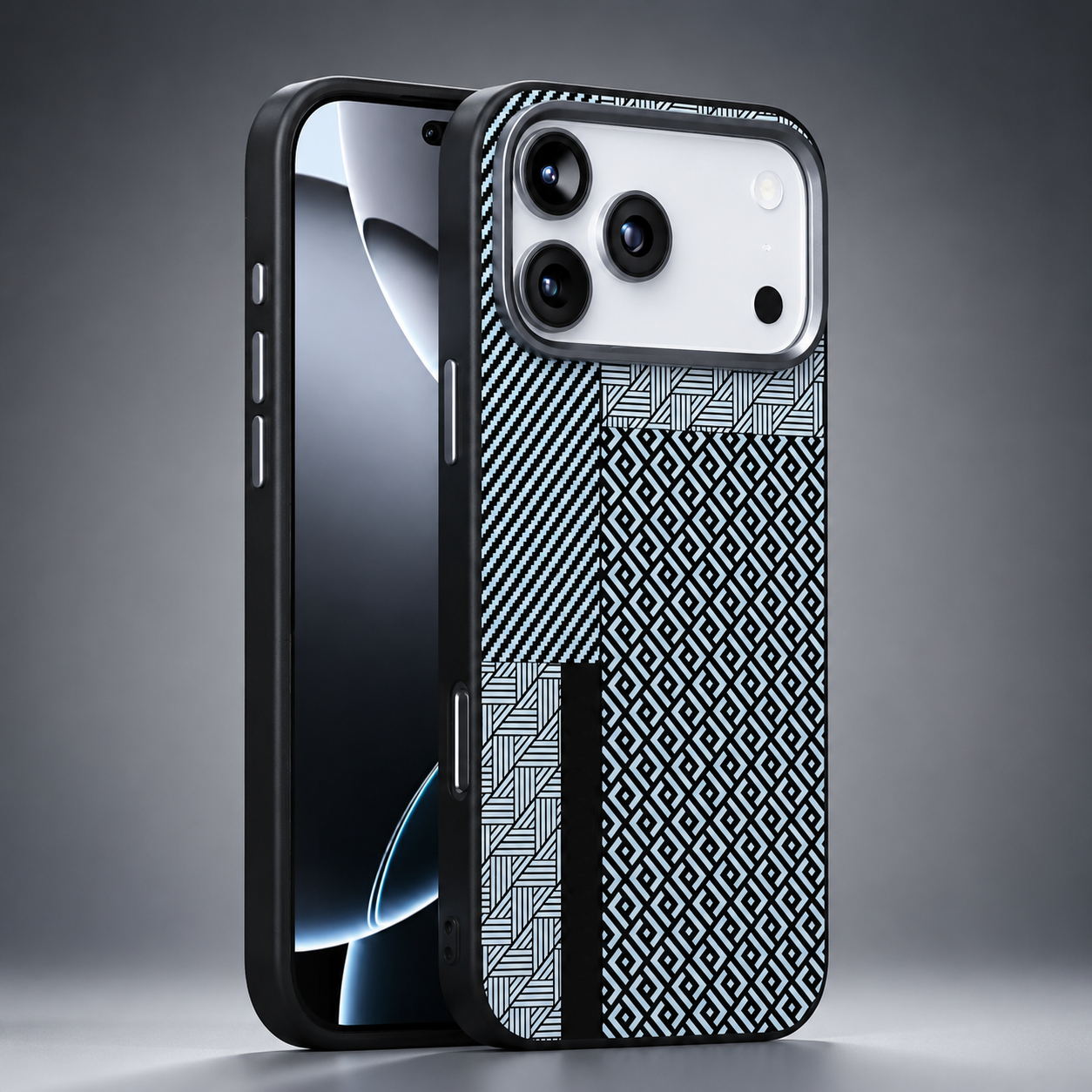 Premium iPhone Case MagSafe Compatible 3D Embossed Design with Camera Lens Protection, Shockproof Dual Layer Construction, Ultra Slim Matte Finish
