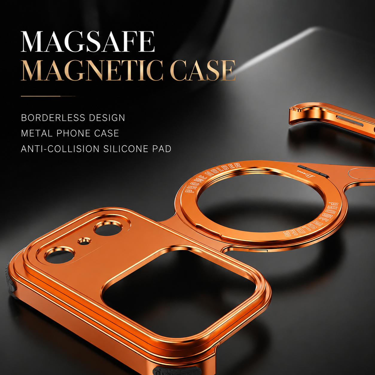 Premium iPhone Case MagSafe Compatible Aluminum Alloy Bumper Cover Shockproof Anti Scratch Non Slip Grip Slim Durable Protective Case Lightweight Design