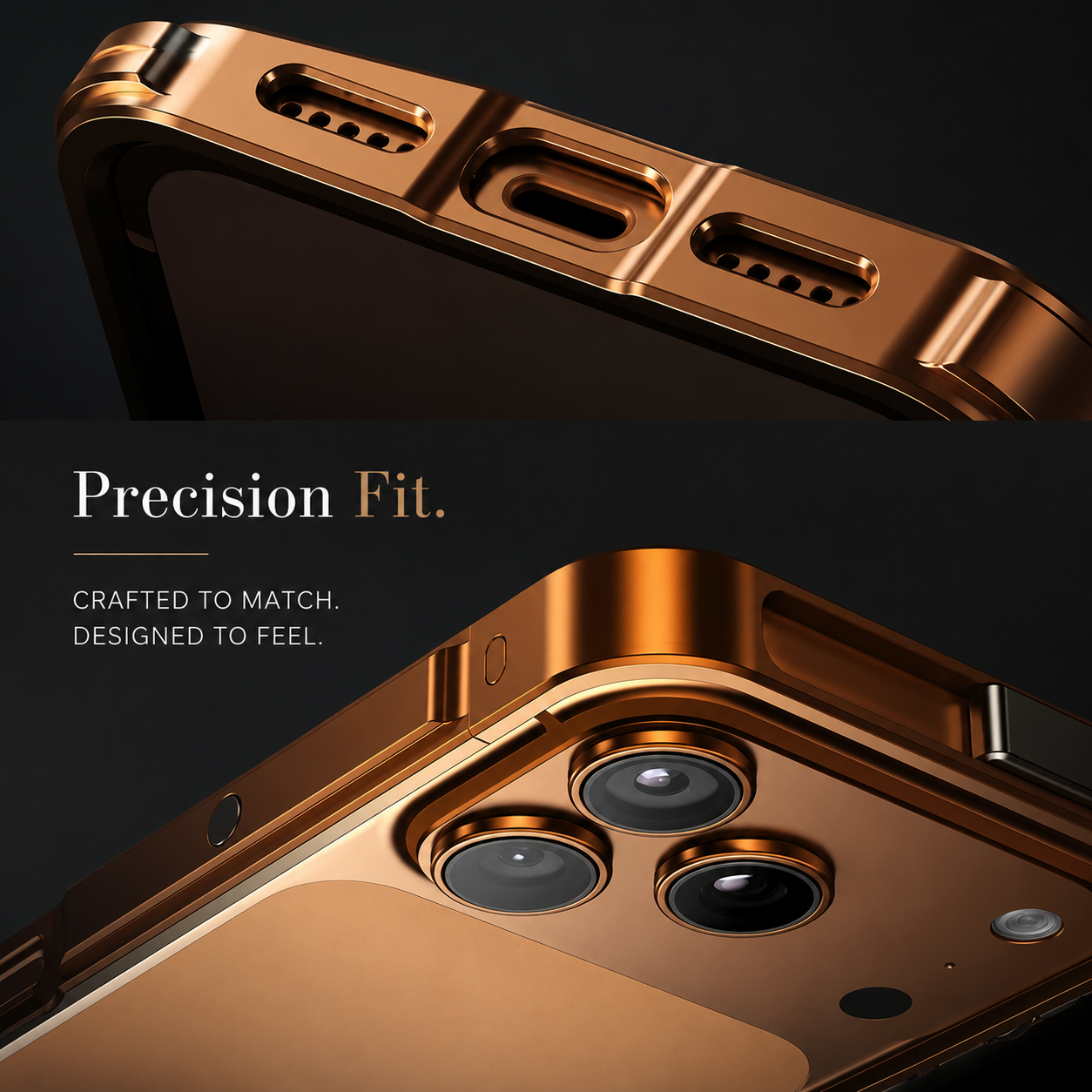 Premium iPhone Case MagSafe Compatible Aluminum Alloy Bumper with Camera Lens Protection, Shockproof Non Slip Design, Heat Dissipation Structure