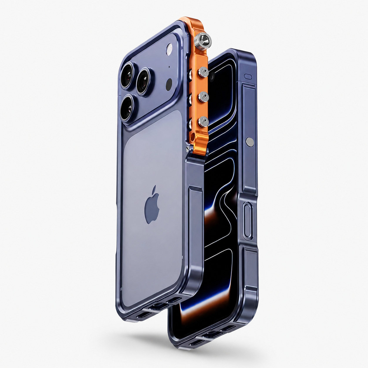 Premium iPhone Case MagSafe Compatible Aluminum Alloy Bumper with Camera Lens Protection, Shockproof Non Slip Design, Heat Dissipation Structure