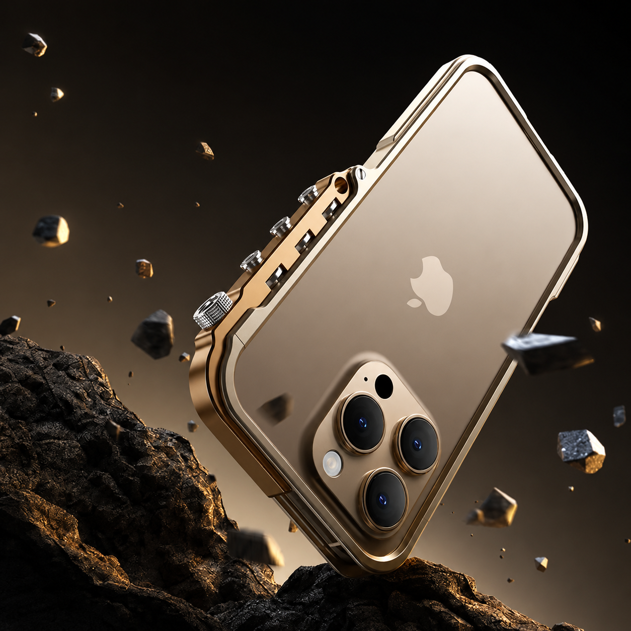 Premium iPhone Case MagSafe Compatible Aluminum Alloy Bumper with Camera Lens Protection, Shockproof Non Slip Design, Heat Dissipation Structure