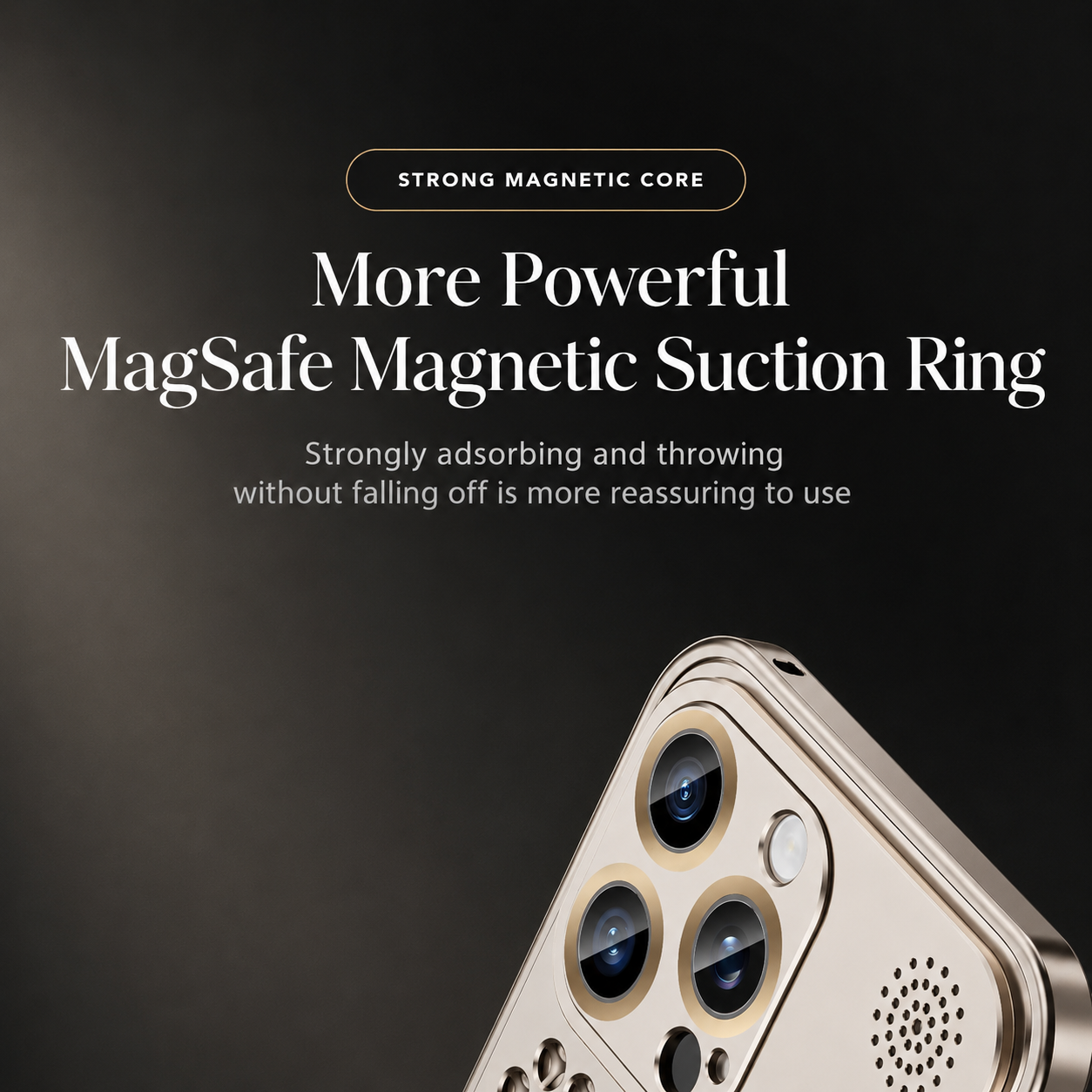Premium iPhone Case MagSafe Compatible Aluminum Alloy Cover Heat Dissipation Design Shockproof Anti Fingerprint Waterproof Protective Case Non Slip Grip