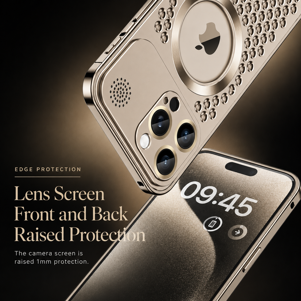 Premium iPhone Case MagSafe Compatible Aluminum Alloy Cover Heat Dissipation Design Shockproof Anti Fingerprint Waterproof Protective Case Non Slip Grip