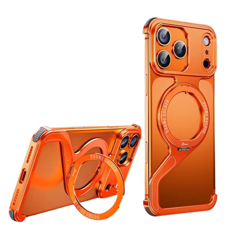 Premium iPhone Case MagSafe Compatible Aluminum Alloy Z Shape Frameless Magnetic Cover Metal Shockproof Anti Scratch Slim Minimal Edge Protection