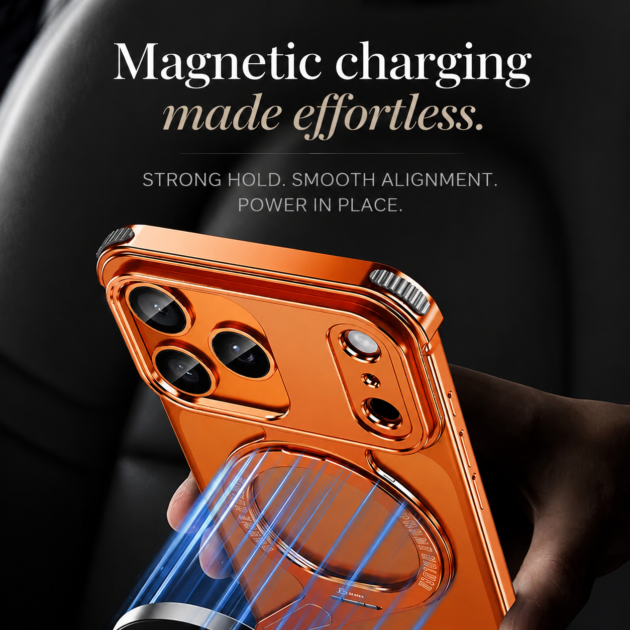 Premium iPhone Case MagSafe Compatible Aluminum Alloy Z Shape Frameless Magnetic Cover Metal Shockproof Anti Scratch Slim Minimal Edge Protection