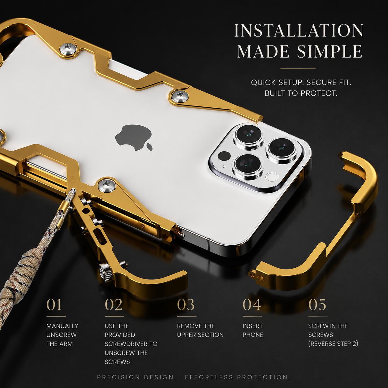 Premium iPhone Case MagSafe Compatible Aluminum Armor Bumper Frame Protective Cover Camera Lens Protection Shockproof Heavy Duty Slim Design