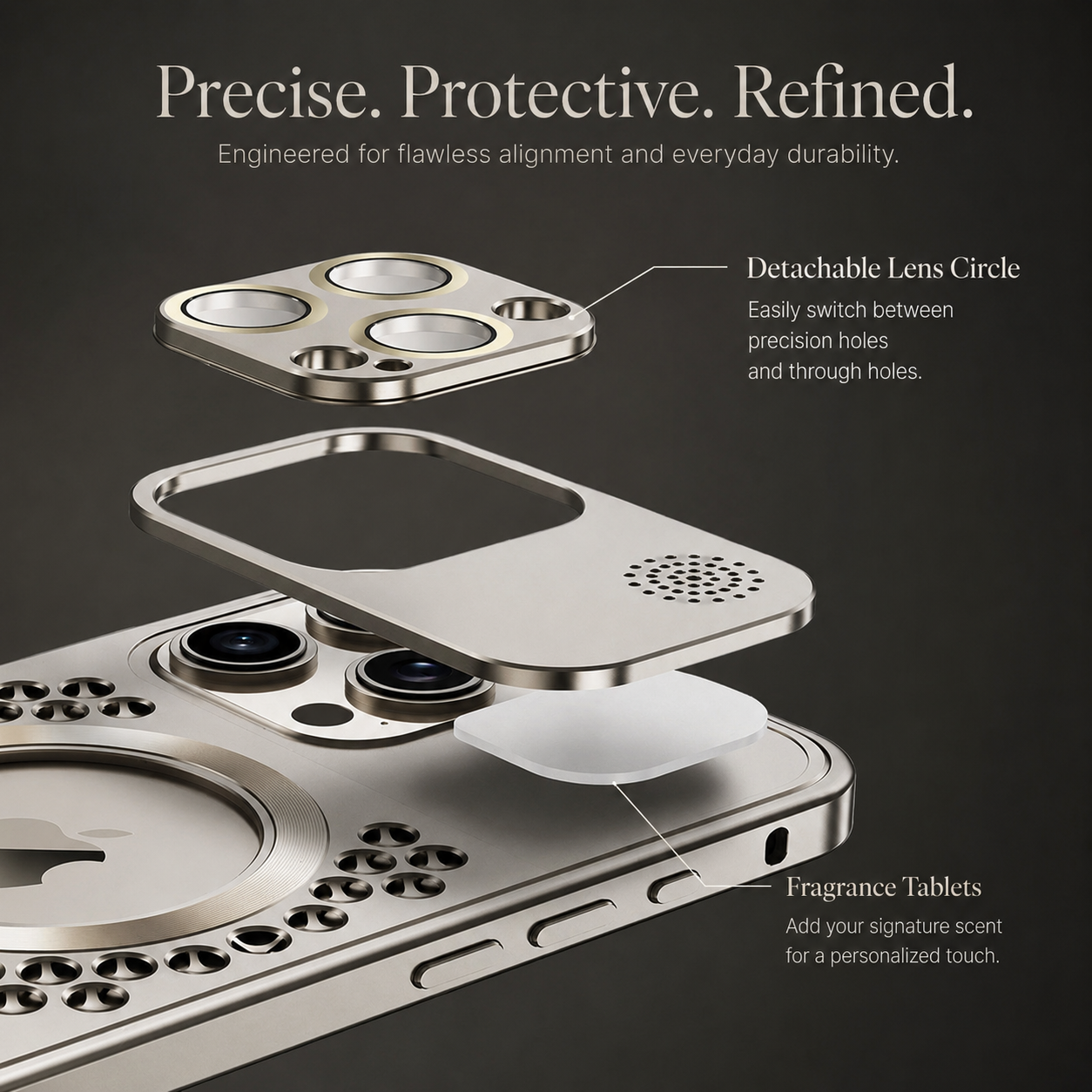 Premium iPhone Case MagSafe Compatible Aluminum Cover Heat Dissipation Design Shockproof Anti Scratch Slim Durable Protective Case Non Slip Grip Lightweight