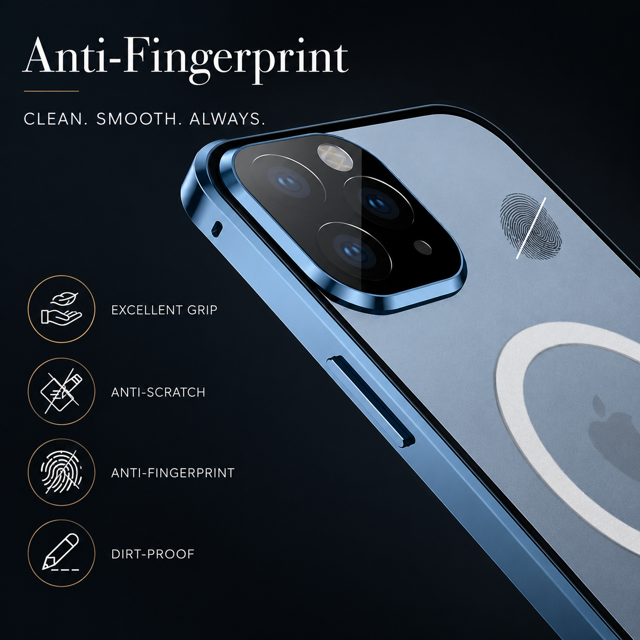 Premium iPhone Case MagSafe Compatible Aluminum Frame Tempered Glass Full Body Protective Cover Camera Lens Protection Shockproof Transparent Design