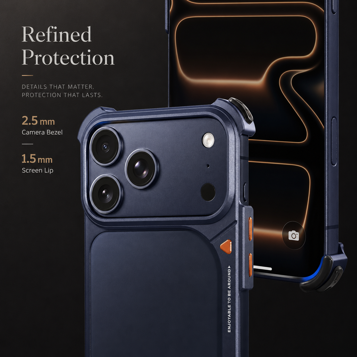 Premium iPhone Case MagSafe Compatible Aluminum Frame with Camera Lens Protection, Slim Drop Protection, Secure Grip, Lightweight Design and Shockproof Build
