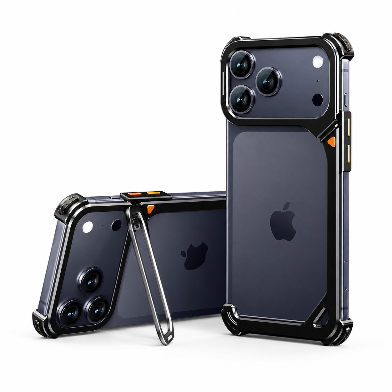 Premium iPhone Case MagSafe Compatible Aluminum Frame with Camera Lens Protection, Slim Drop Protection, Secure Grip, Lightweight Design and Shockproof Build