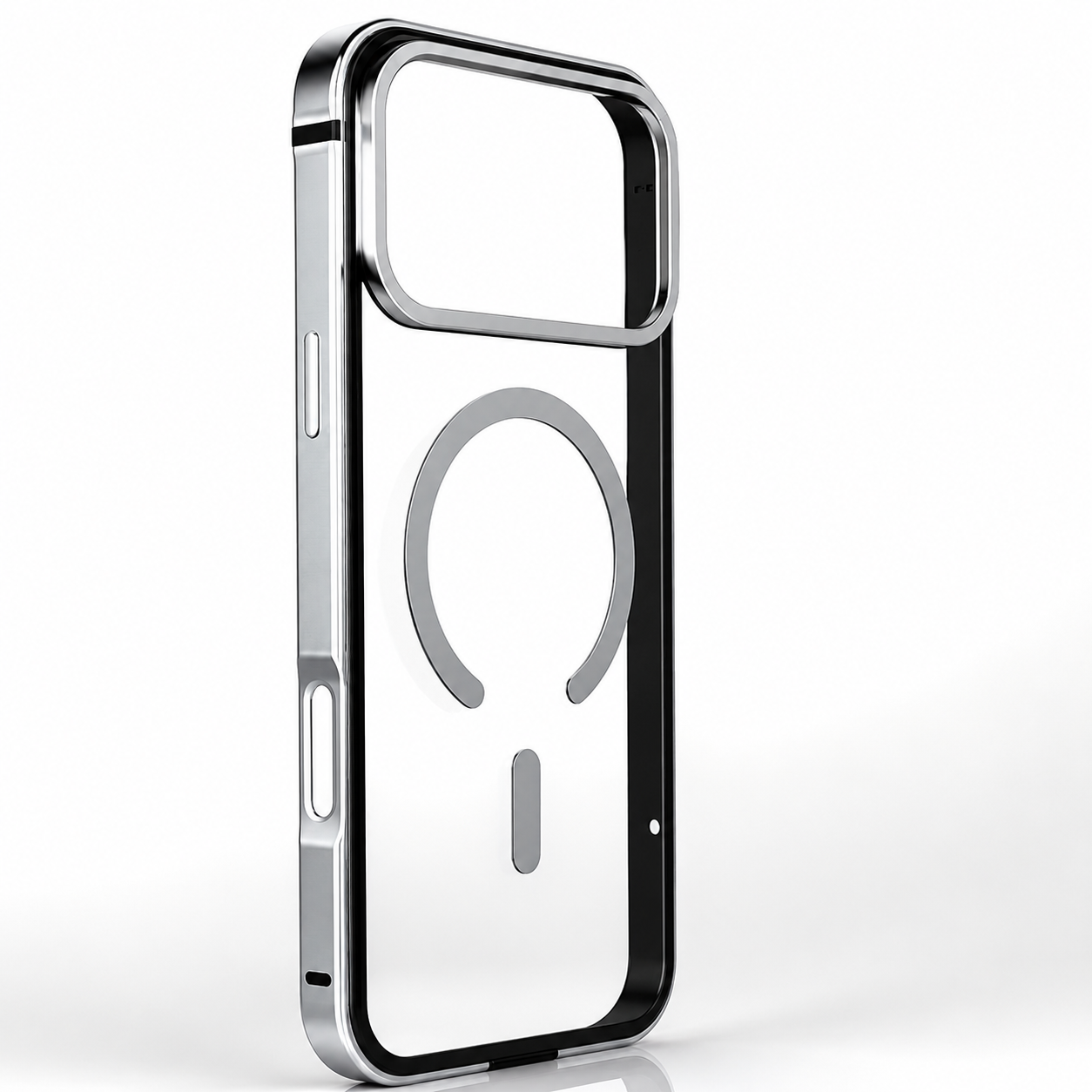 Premium iPhone Case MagSafe Compatible Aluminum Frame with HD Acrylic Back, Camera Lens Protection, Secure Grip, Shockproof Build and Scratch Resistant Design
