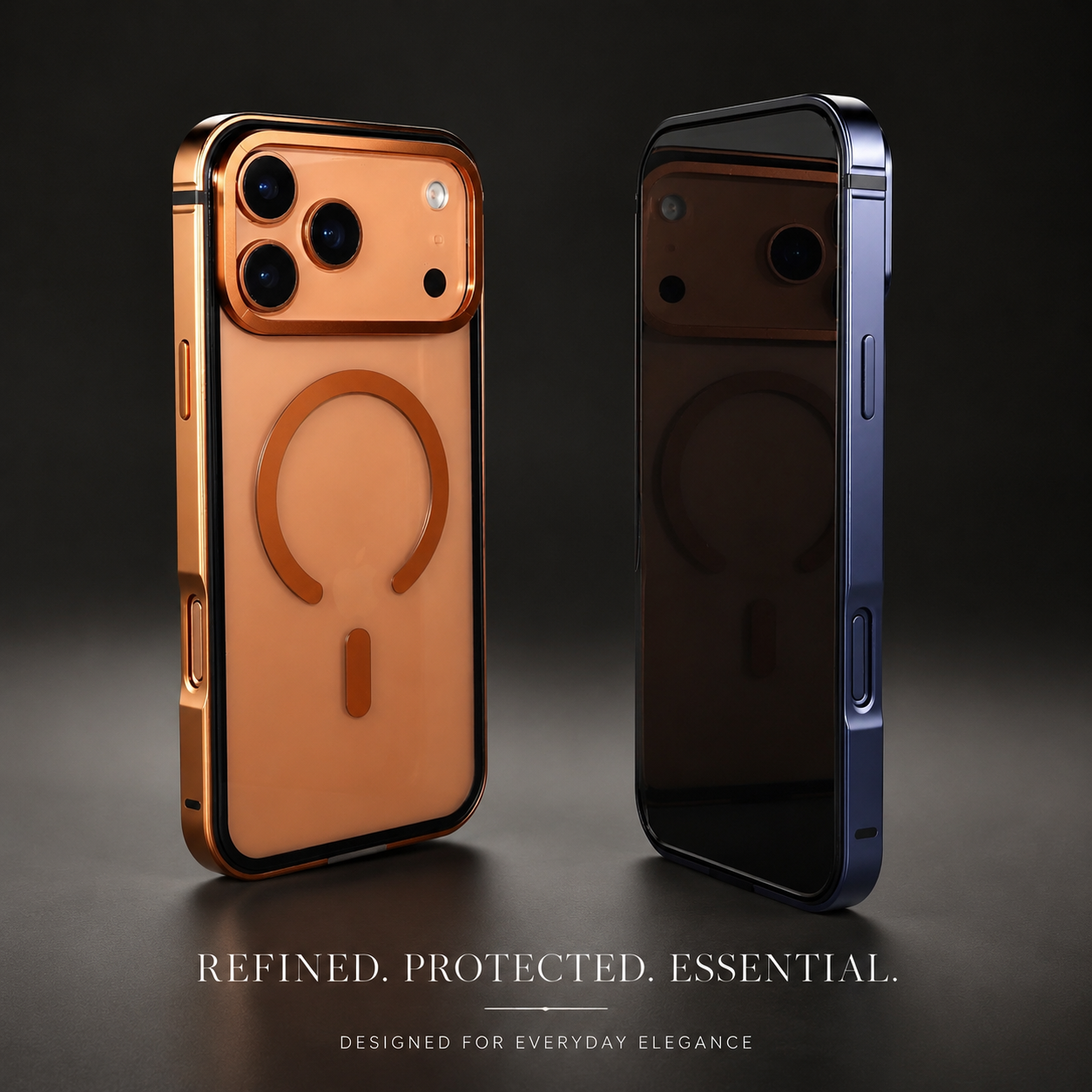 Premium iPhone Case MagSafe Compatible Aluminum Frame with HD Acrylic Back, Camera Lens Protection, Secure Grip, Shockproof Build and Scratch Resistant Design