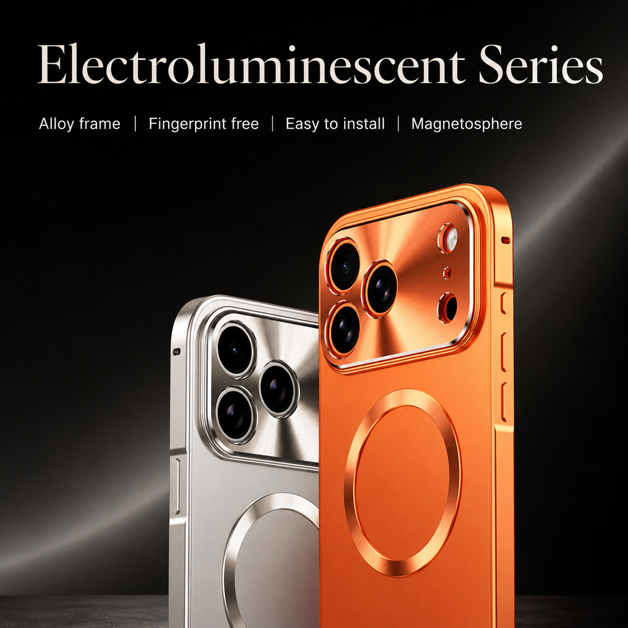 Premium iPhone Case MagSafe Compatible Aluminum Magnetic Frame with Frosted PC Back, Shockproof Design, Camera Lens Protection and Secure Grip